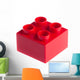 Plastic Building Blocks White Wall Decal