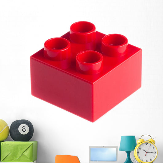 Plastic Building Blocks White Wall Decal