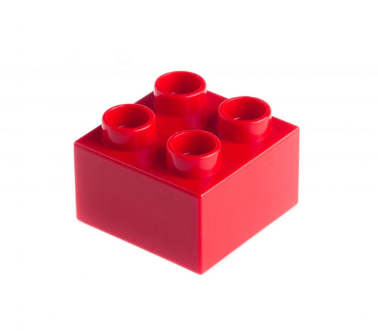 Plastic Building Blocks White Wall Decal
