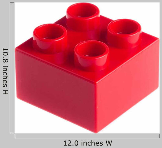 Plastic Building Blocks White Wall Decal