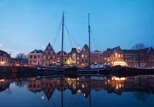 Boats and Typical Dutch Town Wall Decal