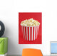 Popcorn in red and white cardboard box for cinema Wall Mural