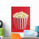 Popcorn in red and white cardboard box for cinema Wall Mural