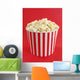 Popcorn in red and white cardboard box for cinema Wall Mural