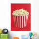 Popcorn in red and white cardboard box for cinema Wall Mural