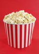 Popcorn in red and white cardboard box for cinema Wall Mural