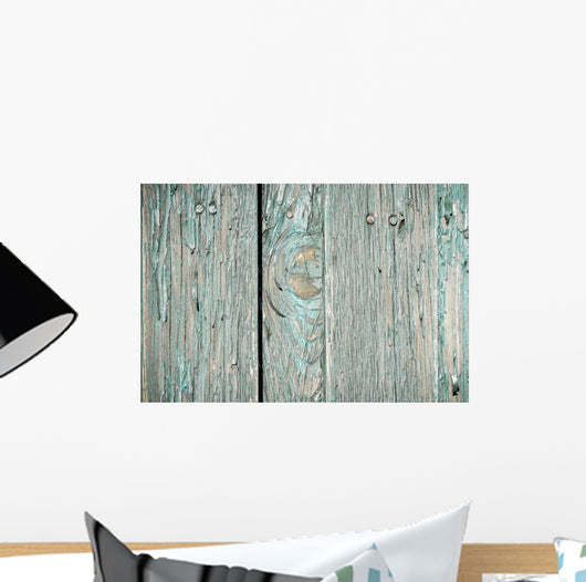 Up Old Weathered Planks Wall Decal