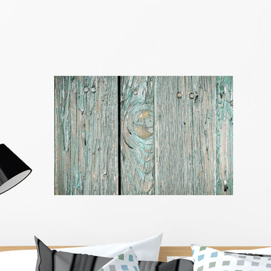 Up Old Weathered Planks Wall Decal