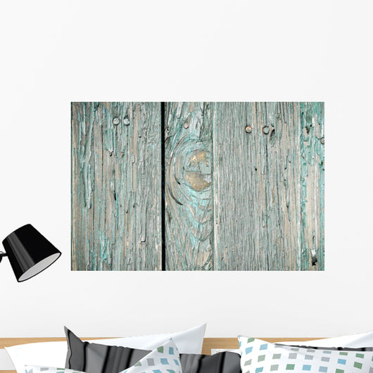 Up Old Weathered Planks Wall Decal