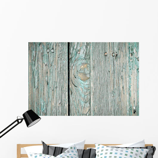 Up Old Weathered Planks Wall Decal