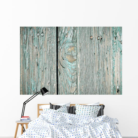 Up Old Weathered Planks Wall Decal