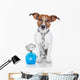 Dog with Piggy Bank Wall Decal