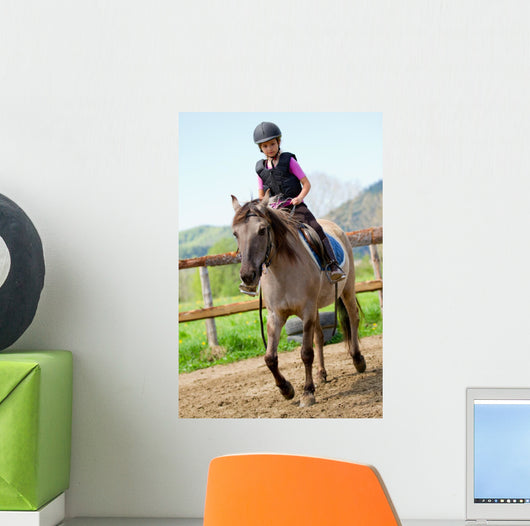 Lovely Girl Is Riding Wall Decal