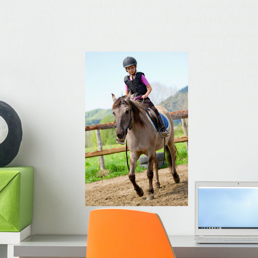 Lovely Girl Is Riding Wall Decal