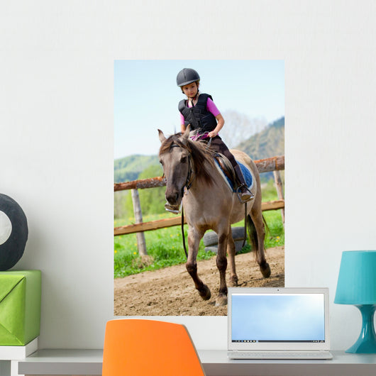 Lovely Girl Is Riding Wall Decal