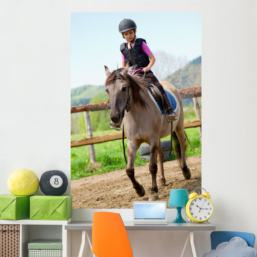 Lovely Girl Is Riding Wall Decal