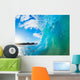 Blue Ocean Wave Close-up Wall Decal