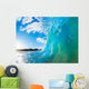 Blue Ocean Wave Close-up Wall Decal