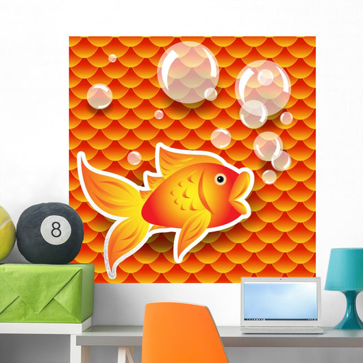 Seamless Small Goldfish or Wall Decal
