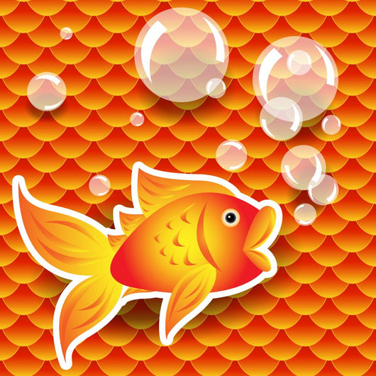 Seamless Small Goldfish or Wall Decal