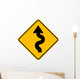Winding Road Sign Wall Decal