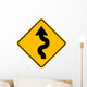 Winding Road Sign Wall Decal