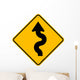 Winding Road Sign Wall Decal
