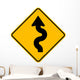 Winding Road Sign Wall Decal