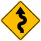 Winding Road Sign Wall Decal