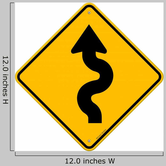 Winding Road Sign Wall Decal