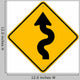 Winding Road Sign Wall Decal