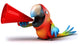 CG Parrot with Megaphone Wall Decal