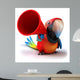 CG Parrot Close-up Wall Decal