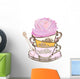 Tea Cup with Flower Wall Decal
