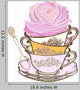 Tea Cup with Flower Wall Decal