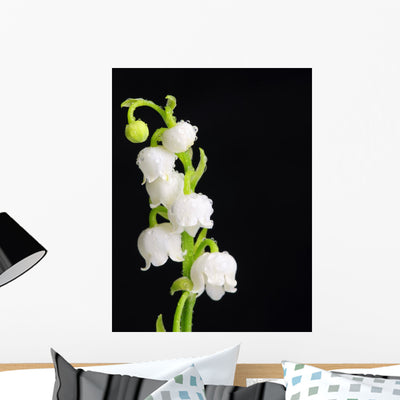 Lily Valley Wall Decal shown on a wall
