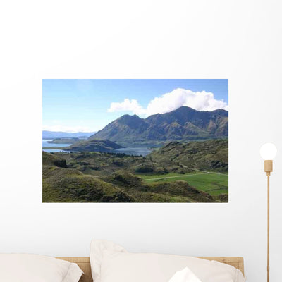 Lac Wanaka Wall Decal shown on a wall