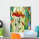 Floral Stained Glass Wall Decal