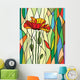Floral Stained Glass Wall Decal