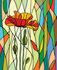 Floral Stained Glass Wall Decal