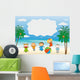 Happy Cartoon Kids at the Beach Wall Decal