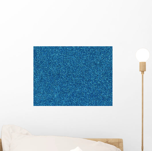 Turquoise Blue Color Glitter Wall Decal