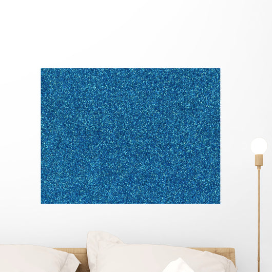 Turquoise Blue Color Glitter Wall Decal