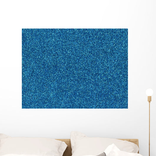 Turquoise Blue Color Glitter Wall Decal