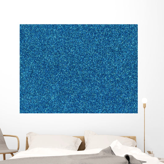 Turquoise Blue Color Glitter Wall Decal