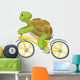 Funny Turtle Biker Wall Decal