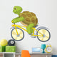 Funny Turtle Biker Wall Decal