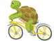 Funny Turtle Biker Wall Decal