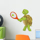 Funny Turtle Tennis Player Wall Decal