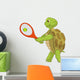 Funny Turtle Tennis Player Wall Decal